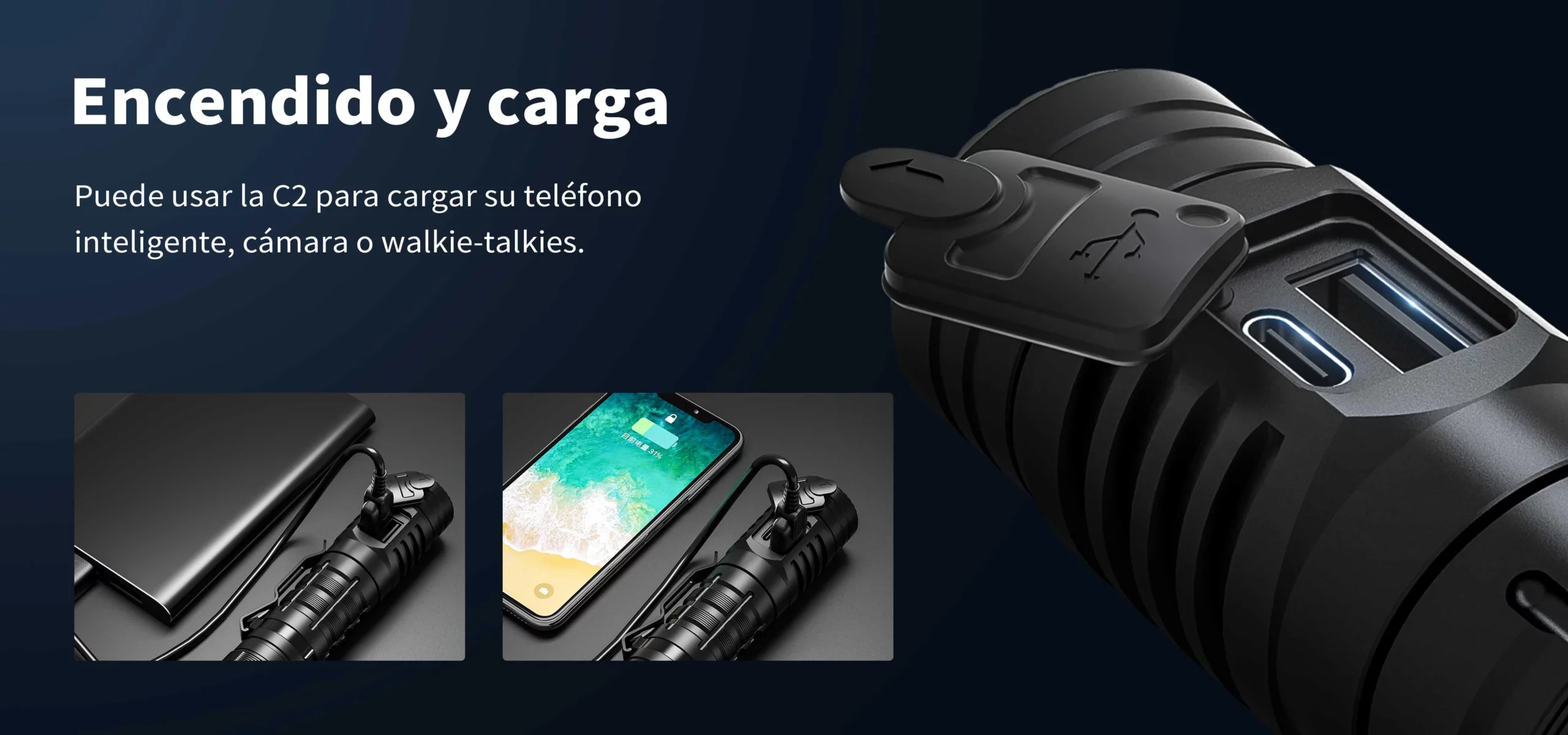 wuben C2 linterna recargable