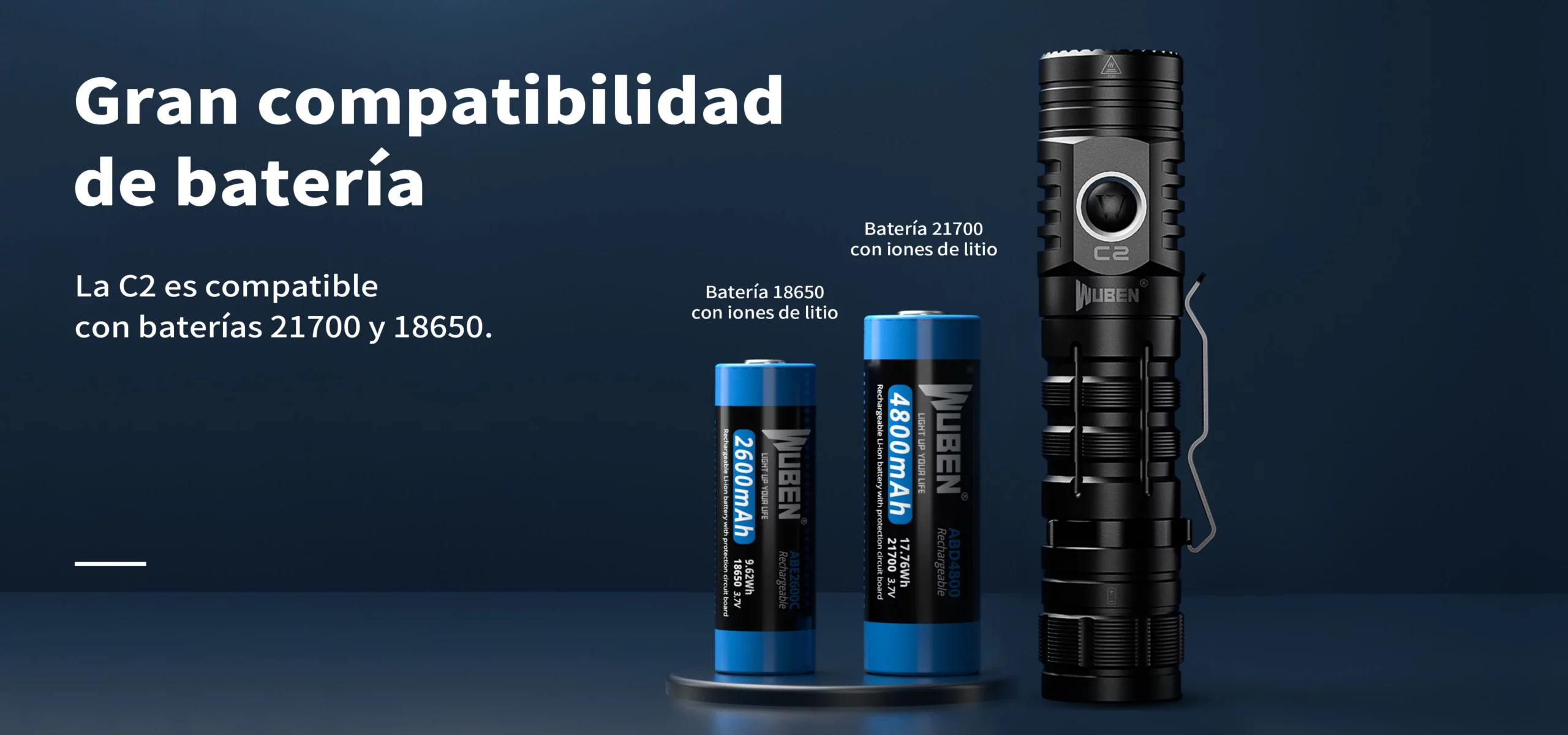 wuben C2 linterna tactica